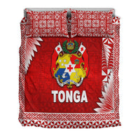 Tonga Coat Of Arms Bedding Set Simplified Version - Red LT8 - Polynesian Pride