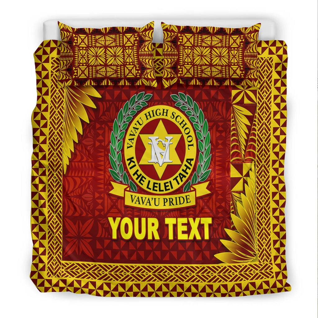 (Custom Personalised) Tonga Vava'u High School Bedding Set Simplified Version - Maroon LT8 - Polynesian Pride