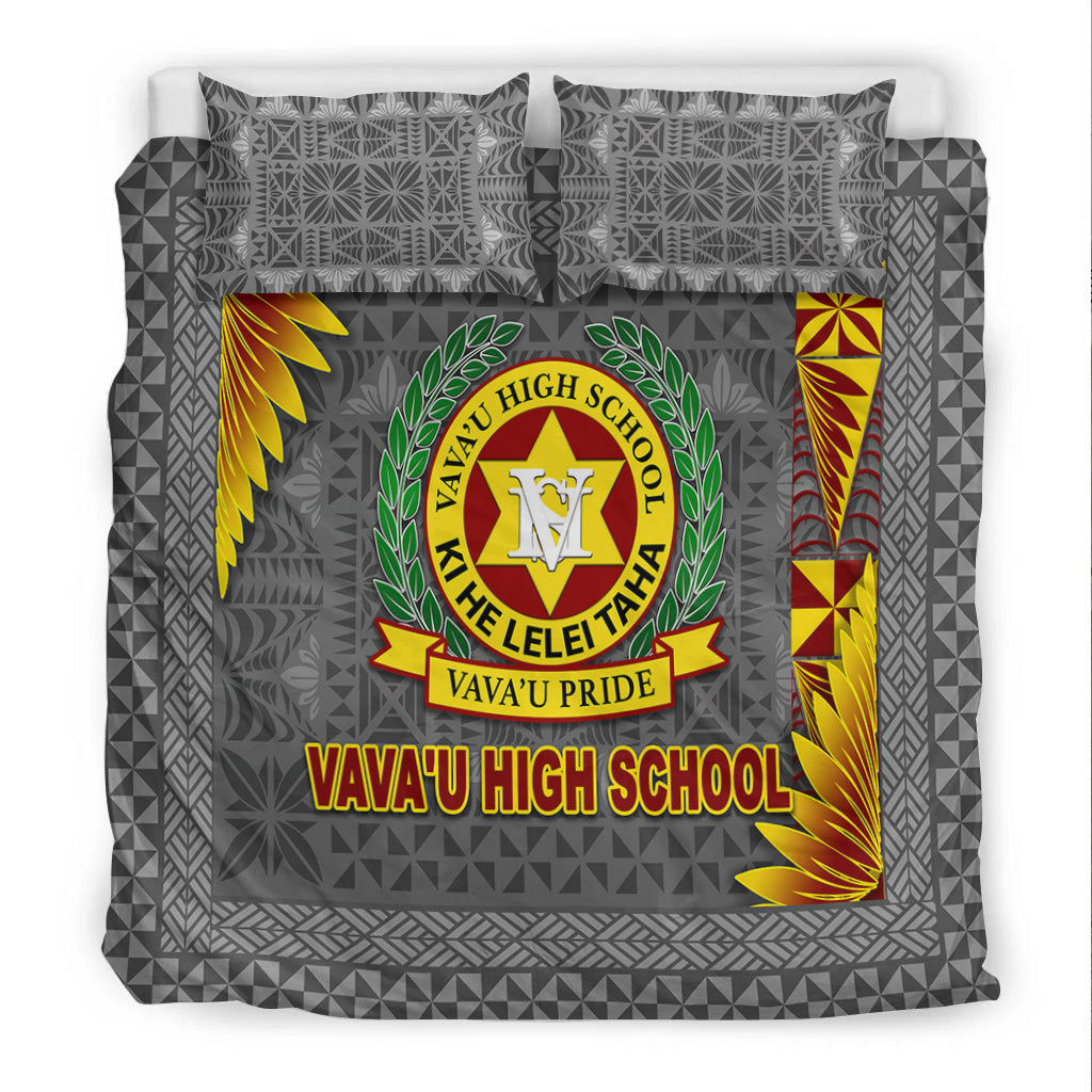 Tonga Vava'u High School Bedding Set Simplified Version - Grey LT8 - Polynesian Pride