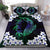 Hawaiian Shark Turtle Plumeria Bedding Set - Green And Purple - Zelda Style - AH Black - Polynesian Pride