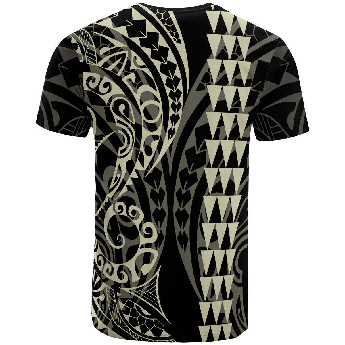 Hawaii Kakau Polynesian T Shirt Pre BFCM 2020 Beige - Polynesian Pride