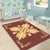 Hawaiian Quilt Maui Plant And Hibiscus Pattern Area Rug - Beige Coral - AH - Polynesian Pride