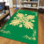 Hawaiian Quilt Maui Plant And Hibiscus Pattern Area Rug - Beige Green - AH - Polynesian Pride