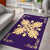 Hawaiian Quilt Maui Plant And Hibiscus Pattern Area Rug - Beige Purple - AH - Polynesian Pride