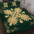 Hawaiian Quilt Maui Plant And Hibiscus Pattern Quilt Bed Set - Beige Sacramento - AH - Polynesian Pride