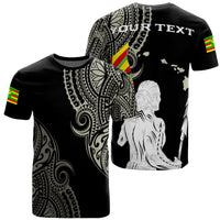 Personalized Hawaii Kanaka Map Polynesian Warrior Ikaika Unisex T Shirt William Style Beige Unisex Beige - Polynesian Pride