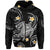 Hawaii Hoodiean Turtle Plumeria Mixed Polynesian Black Style LT9 Zip Hoodie Black - Polynesian Pride