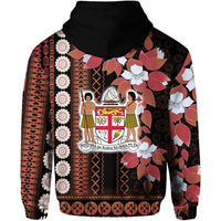 Fiji Hoodie Tagimoucia Mixed Black Tapa Style LT9 - Polynesian Pride