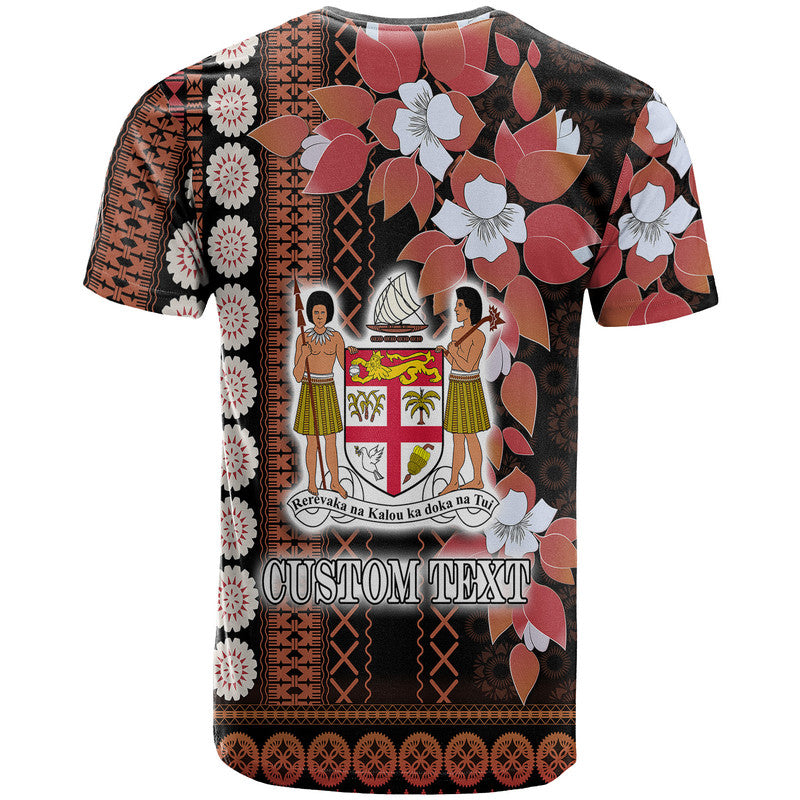 Custom Fiji T Shirt Tagimoucia Mixed Black Tapa Style LT9 - Polynesian Pride