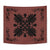 Hawaiian Quilt Maui Plant And Hibiscus Tappestry - Black Coral - AH Wall Tapestry Black - Polynesian Pride