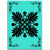 Hawaiian Quilt Maui Plant And Hibiscus Pattern Area Rug - Black Turquoise - AH Black - Polynesian Pride