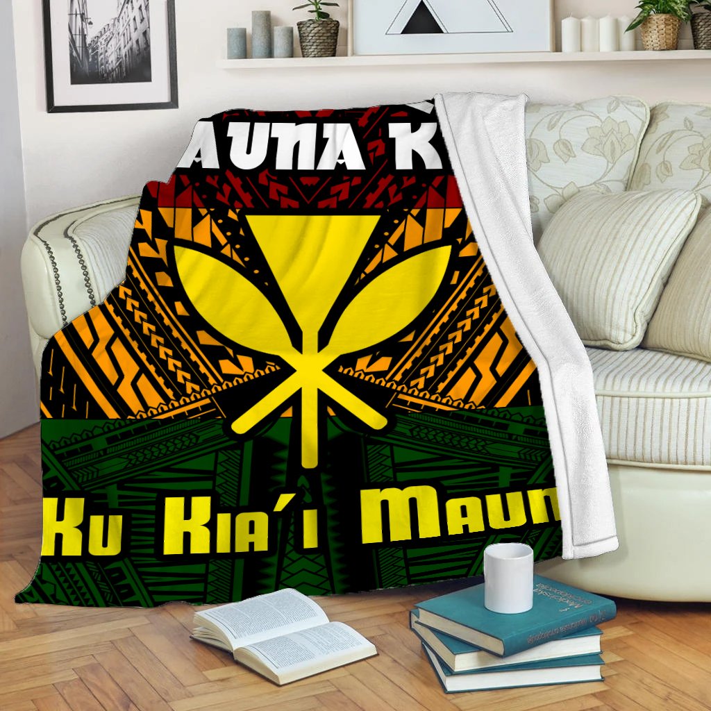 Hawaii Mauna Kea Kanaka Polynesian Premium Blanket - Hill Style - AH - Polynesian Pride