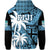 Fiji Coat of Arms Hoodie Masi Tapa Mixed Palm Tree No1 Blue Version LT9 - Polynesian Pride