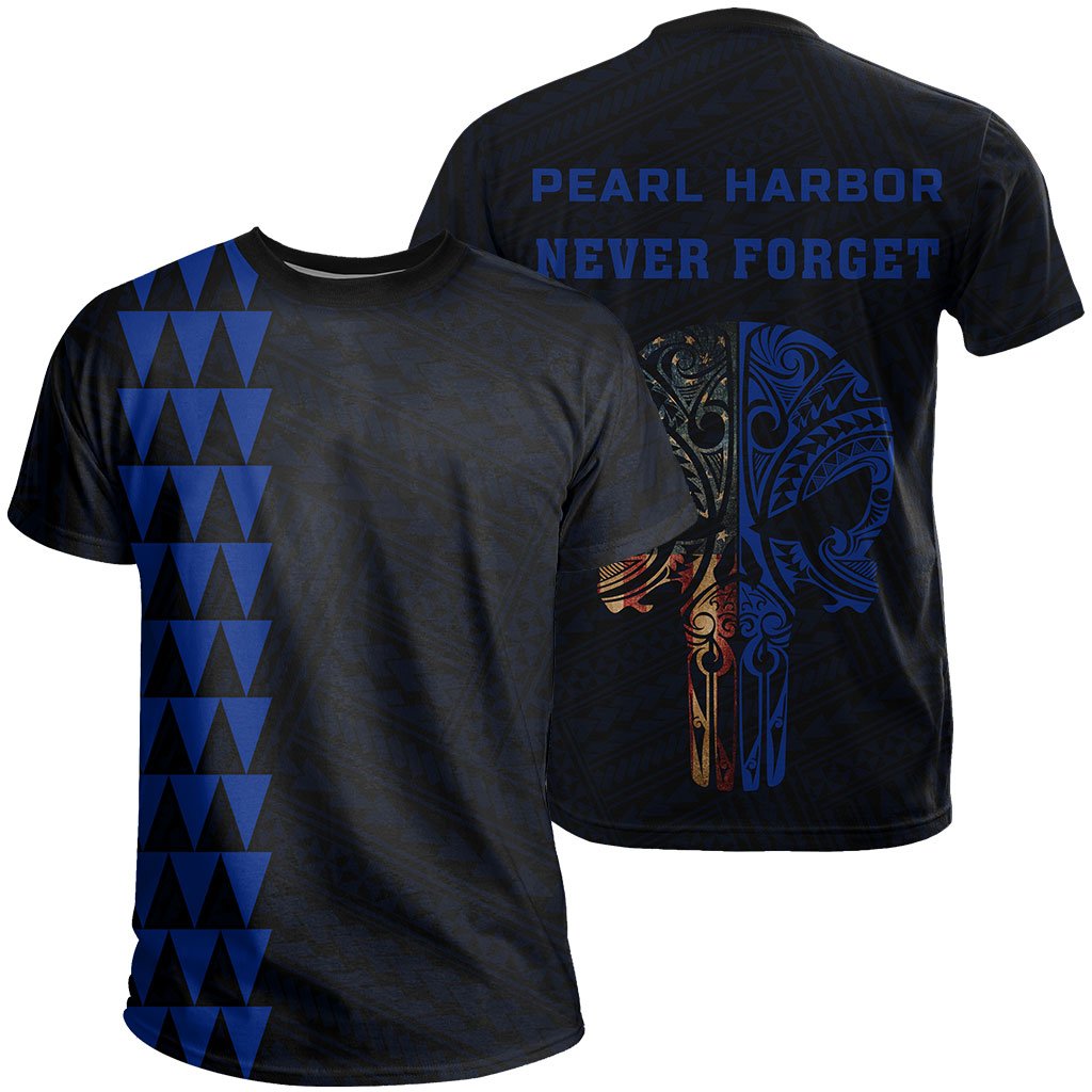 Hawaii Kakau Polynesian T Shirt National Pearl Harbor Remembrance Day Blue Unisex Blue - Polynesian Pride