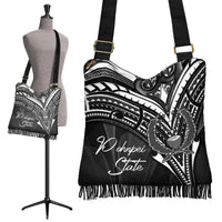 Pohnpei State Boho Handbag - Cross Style Boho Handbag One Size Black - Polynesian Pride