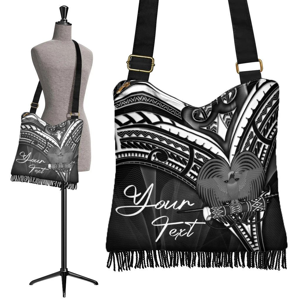 Papua New Guinea Custom Personalised Boho Handbag - Cross Style One Style One Size Reggae - Polynesian Pride