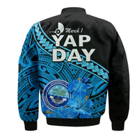 Yap State Day Bomber Jacket Yap Flag and FSM Seal LT9 - Polynesian Pride