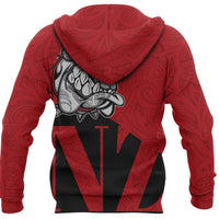 New Zealand Bulldog Zip Hoodie, Maori Bulldog Full Zip Hoodie - Polynesian Pride