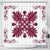 Hawaiian Quilt Maui Plant And Hibiscus Shower Curtain - Burgundy White - AH 177 x 172 (cm) Burgundy - Polynesian Pride