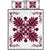 Hawaiian Quilt Maui Plant And Hibiscus Pattern Quilt Bed Set - Burgundy White - AH Burgundy - Polynesian Pride