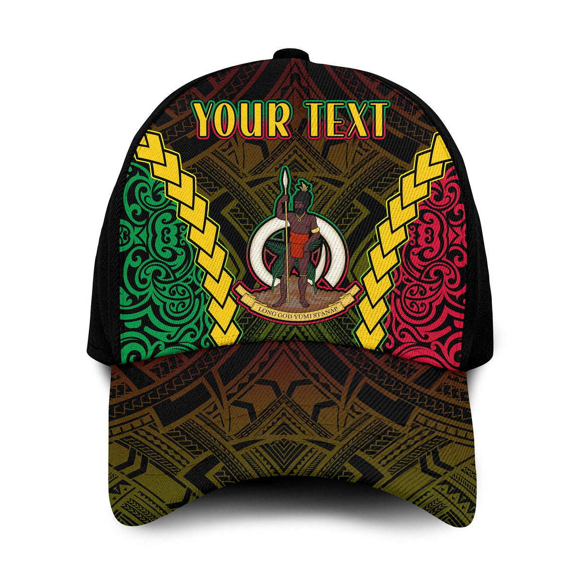 (Custom Personalised) Vanuatu Indigenous Classic Cap Proud To Be Ni - Vanuatu Polynesian Pattern Ver.02 LT13 Classic Cap Universal Fit Black - Polynesian Pride