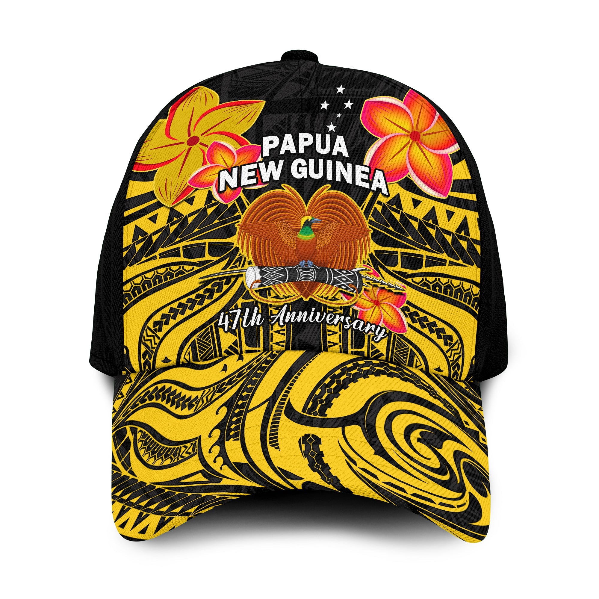 Papua New Guinea Classic Cap PNG 47 Years Independence Anniversary Ver.05 LT14 Classic Cap Universal Fit Yellow - Polynesian Pride