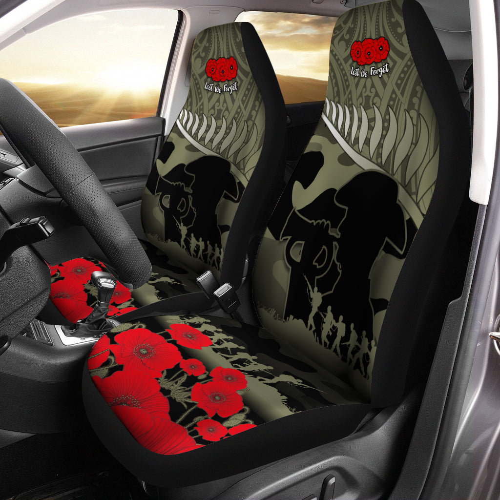 New Zealand ANZAC 2022 Car Seat Covers Maori Camouflage LT14 - Polynesian Pride
