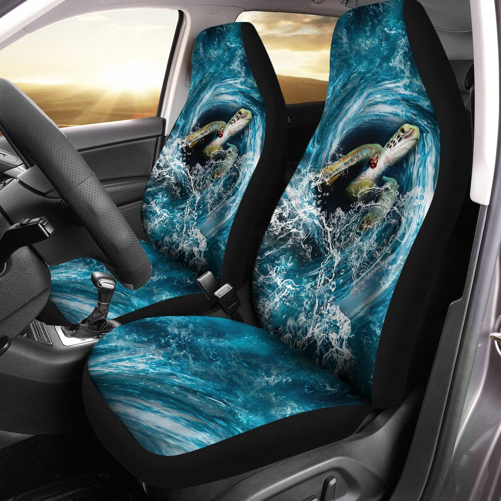 Hawaii Turtle Car Seat Cover - Strong Waves - AH - Polynesian Pride