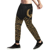 Pohnpei Tribal Sweatpant - Black Gold - Polynesian Pride