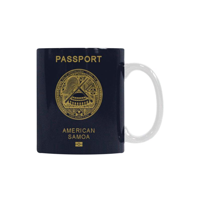 American Samoa Passport White Mug - Polynesian Pride
