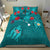 Hawaiian Islands Bedding Set - Hawaii Tropical Flowers and Turtles Turquoise LT13 - Polynesian Pride