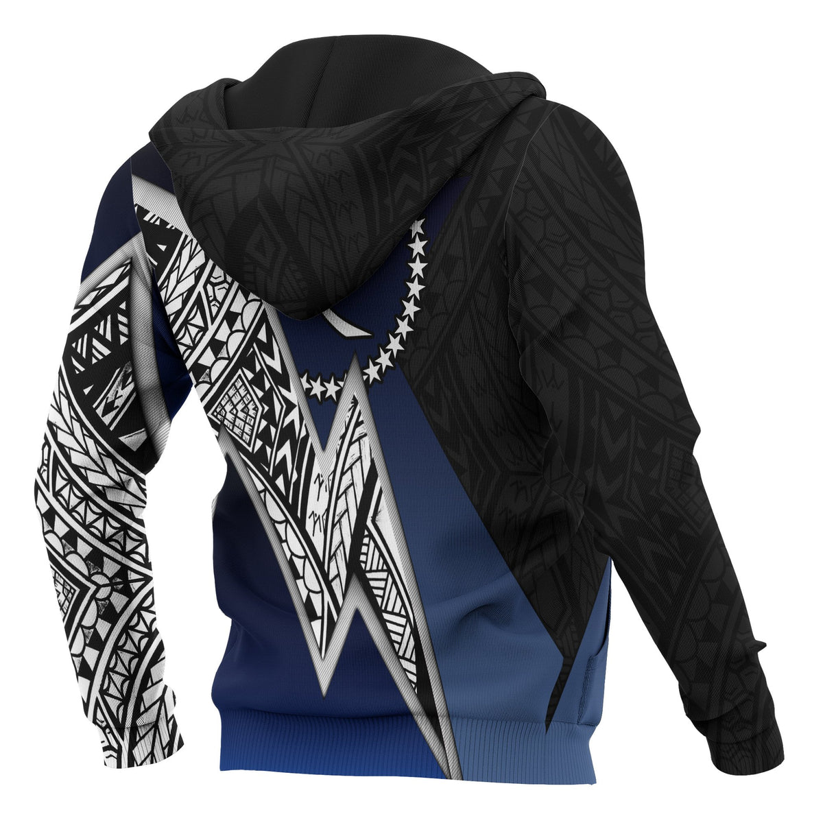 Chuuk Micronesian Hoodie White Lighting Piece - Polynesian Pride