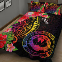 Northern Mariana Islands Quilt Bed Set - Tropical Hippie Style - Polynesian Pride