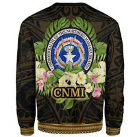 Northern Mariana Islands Sweatshirt - Polynesian Gold Patterns Collection - Polynesian Pride
