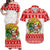 Custom Personalised Hawaii Christmas Matching Dress and Hawaiian Shirt Santa Claus Mele Kalikimaka with Polynesian Kanaka LT14 Red - Polynesian Pride