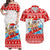 Custom Personalised Hawaii Christmas Matching Dress and Hawaiian Shirt Surfing Santa Mele Kalikimaka Polynesian LT14 Red - Polynesian Pride