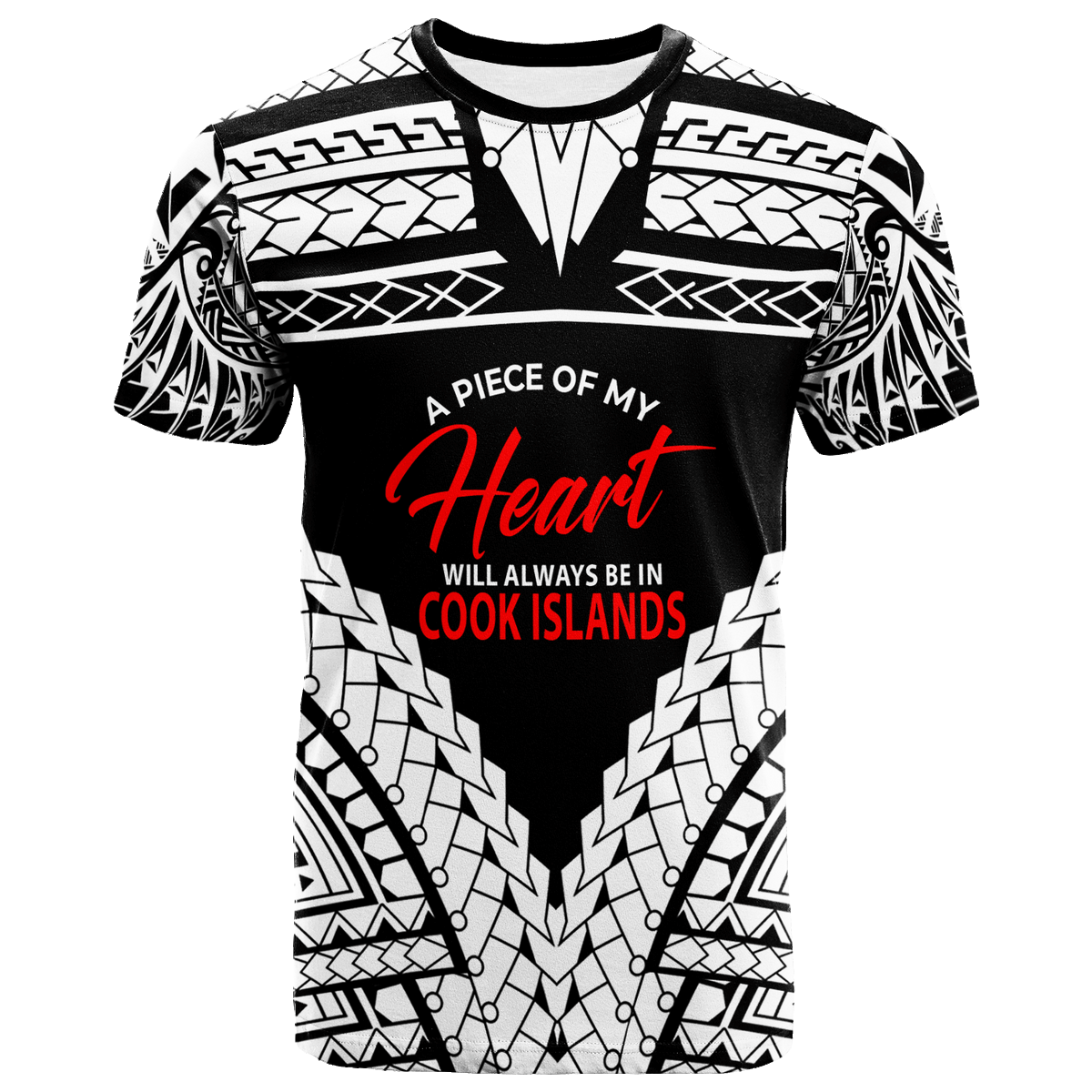 Cook Islands T Shirt A Piece of My Heart Unisex White - Polynesian Pride