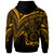 Cook Islands Zip Hoodie Gold Color Cross Style - Polynesian Pride