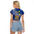 Tokelau Raglan Cropped T Shirt National Badge Polynesian Happy 74th Independence Anniversary LT14 - Polynesian Pride
