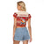 (Custom Personalised) Hawaii Mele Kalikimaka Raglan Cropped T Shirt Dabbing Santa Red Merry Christmas LT14 - Polynesian Pride