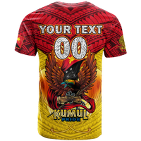 Custom Papua New Guinea Rugby Kumul Pride T Shirt LT2 YELLOW - Polynesian Pride