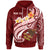 American Samoa Custom Hoodie AS Seal Polynesian Patterns Plumeria Unisex Red - Polynesian Pride