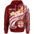 Fiji Custom Hoodie Fiji Seal Polynesian Patterns Plumeria (Red) Unisex Red - Polynesian Pride