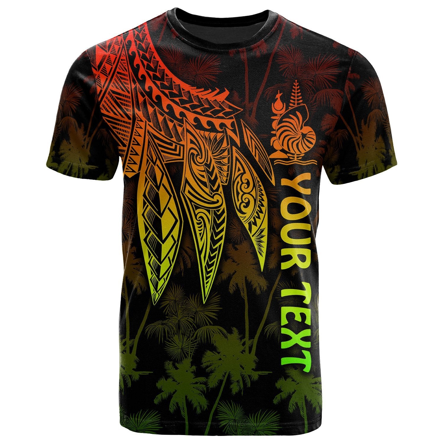 New Caledonia Custom T Shirt Polynesian Wings Reggae Unisex Art - Polynesian Pride