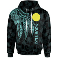 Palau Polynesian Custom Hoodie Polynesian Wings (Turquoise) Unisex Turquoise - Polynesian Pride