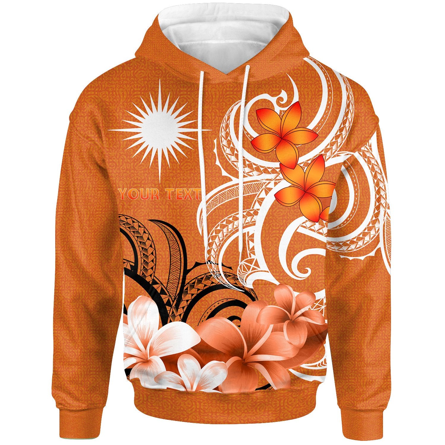 Custom Marshall Islands Custom Hoodie Marshall Islandsese Spirit Unisex Orange - Polynesian Pride