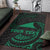 Tokelau Polynesian Custom Personalised Area Rug - Green Tribal Wave - Polynesian Pride