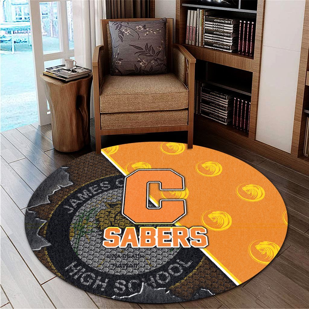 Hawaii - Campbell High Round Carpet - AH Round Carpet Orange - Polynesian Pride