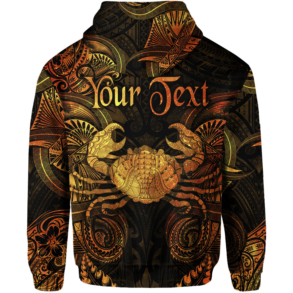 Custom Cancer Zodiac Polynesian Hoodie Unique Style Gold LT8 - Polynesian Pride