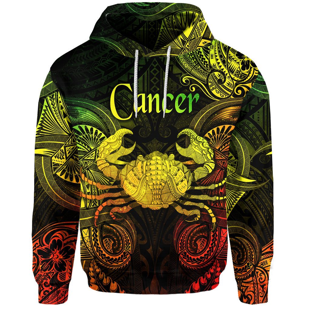 Custom Cancer Zodiac Polynesian Hoodie Unique Style Reggae LT8 - Polynesian Pride